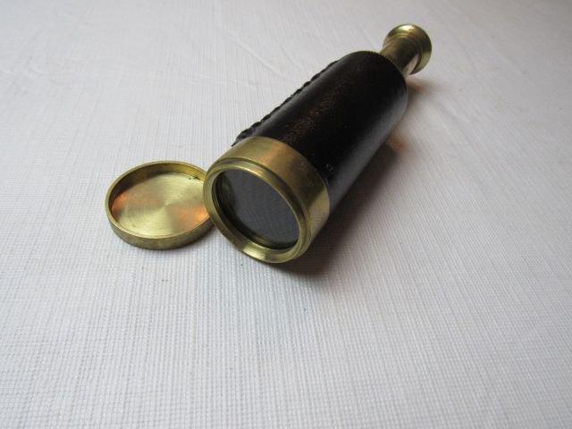 Brass compass, loop & telescope