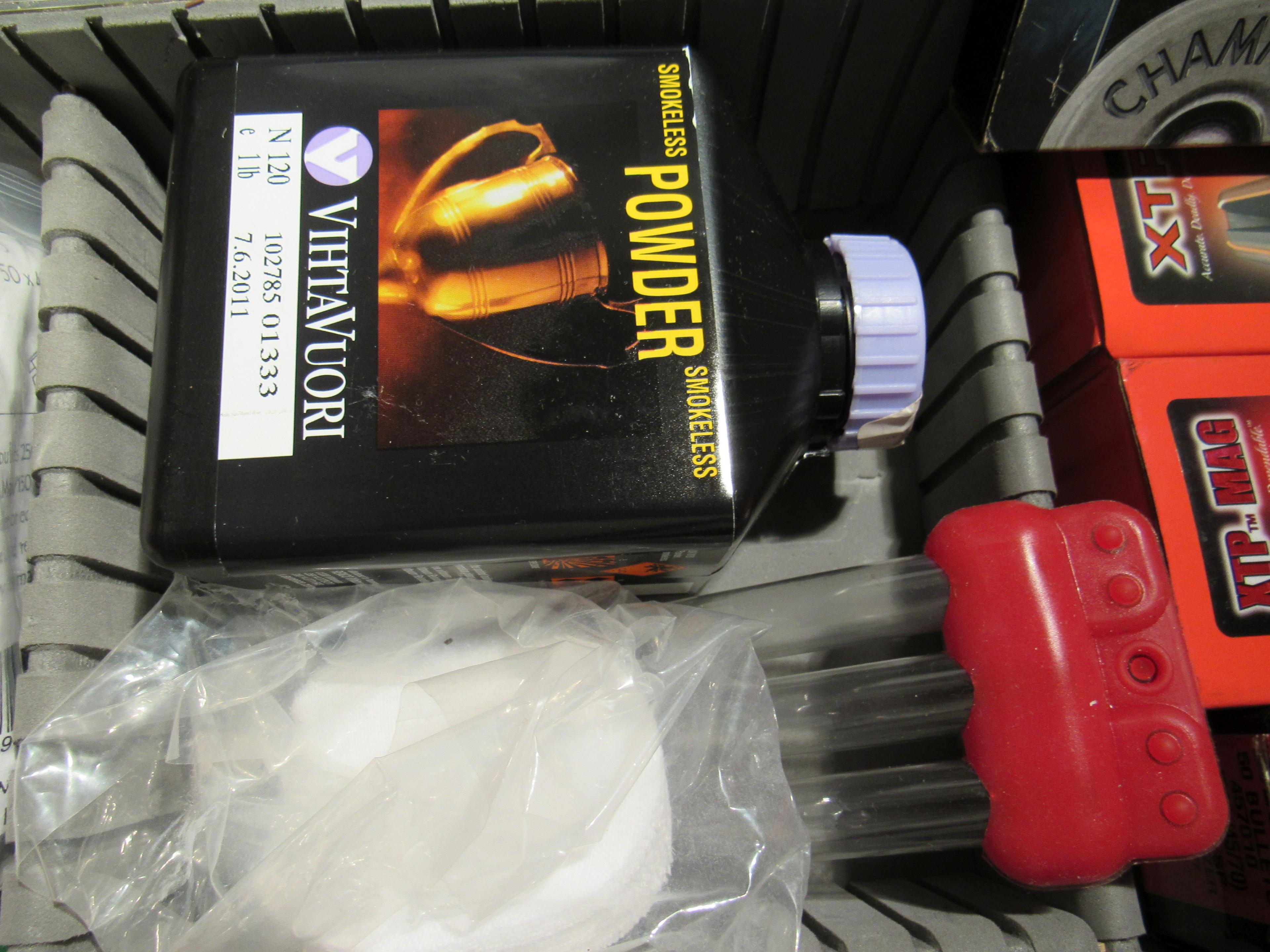 Black powder kit in metal case