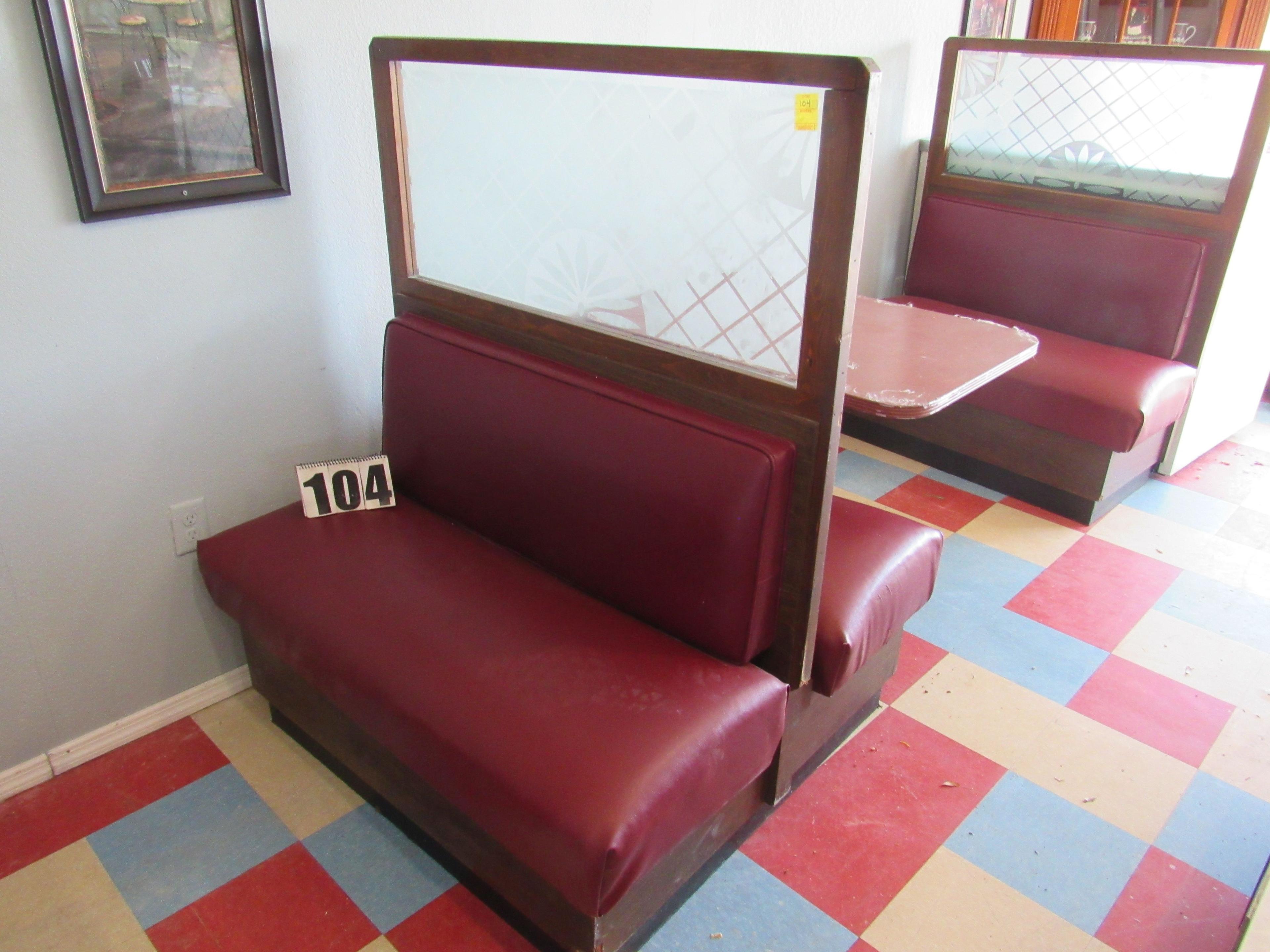 double sided upholstered booth
