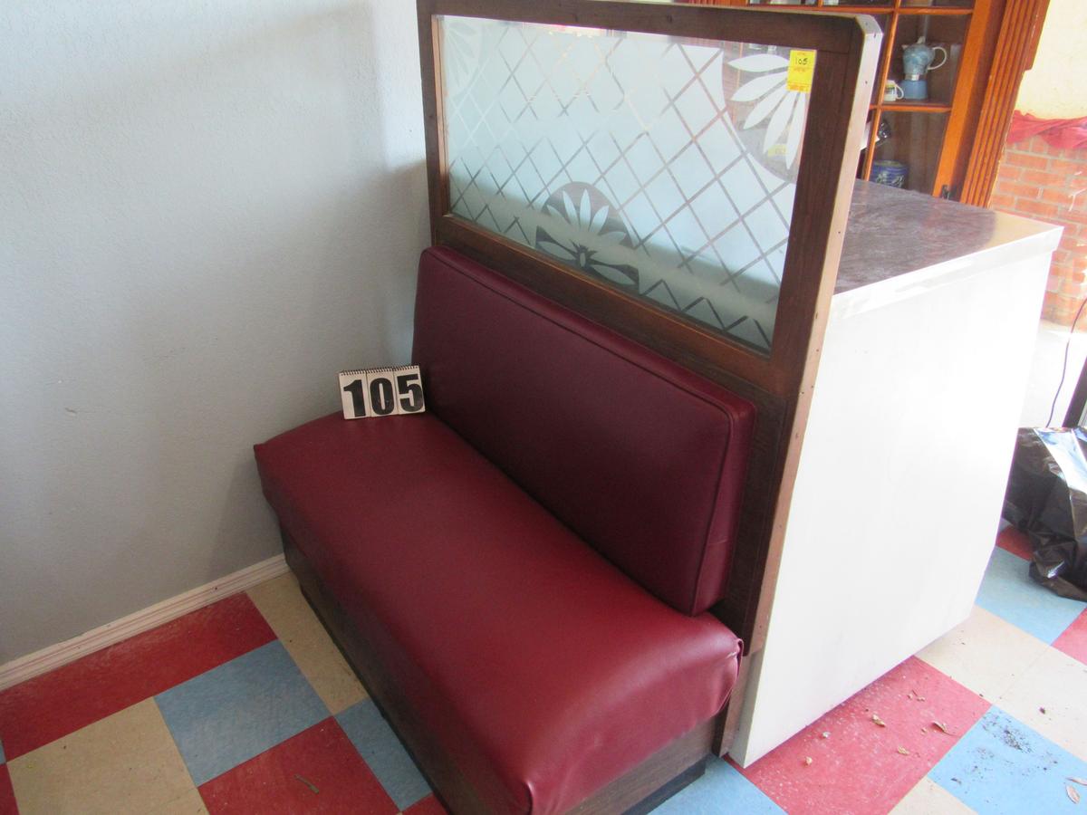 single sided upholstered booth