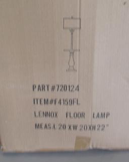 new 4 light wall sconce, (2) table lamps, (1) floor lamp in original packaging
