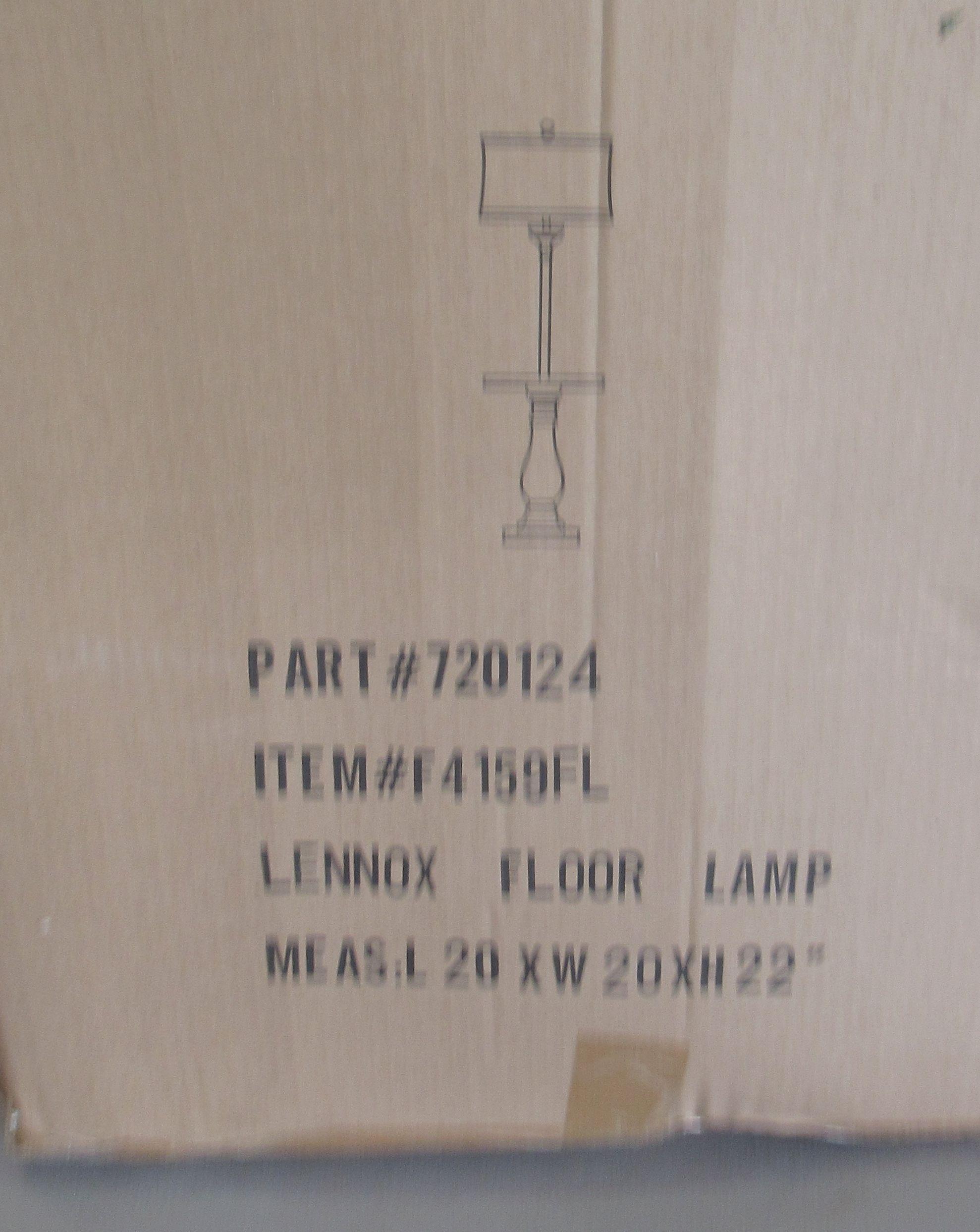 new 4 light wall sconce, (2) table lamps, (1) floor lamp in original packaging