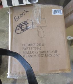 40 West table and floor lamps new in boxes