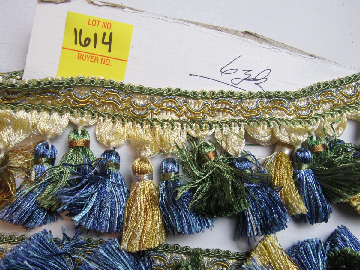 Imperial 3" tassel fringe by the yard TF12 color 4668 (green gold and blue)