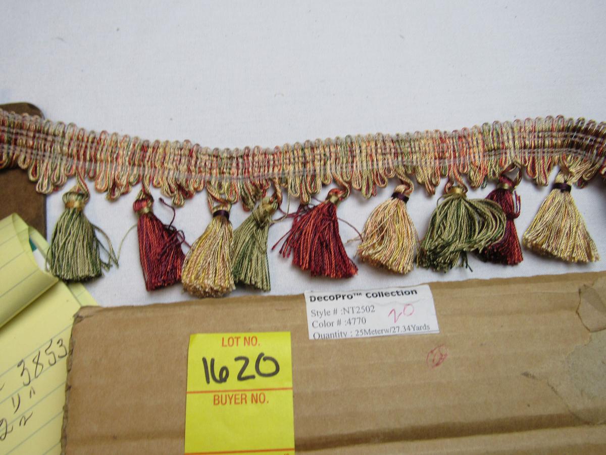 Imperial 3" tassel fringe by the yard NT2502 color 4770 (maroon gold green)