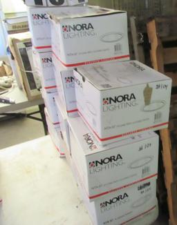 mixed new Nora down lighting fixtures and accessories