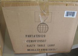 40 West Rusty table lamp F170507 new