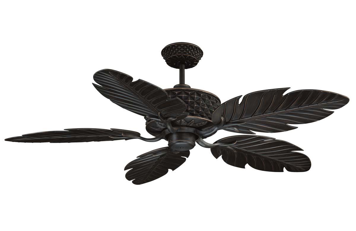 Ellington 52" Pineapple Fan 3-speed reversible motor, remote control, approved for damp locations #P