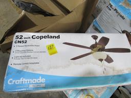 Craftmade 52" Fan 3-speed reversible, light kit included #CN52