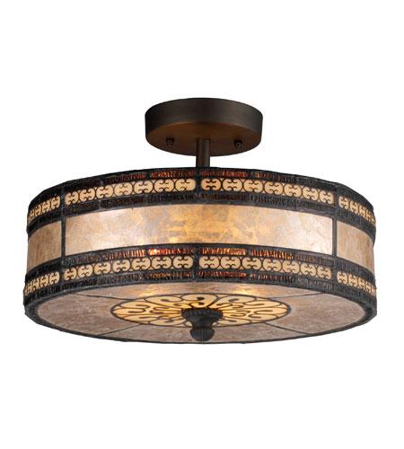 Elk Lighting Mica Filigree 2-Light Semi Flush Tiffany Bronze 70065-2