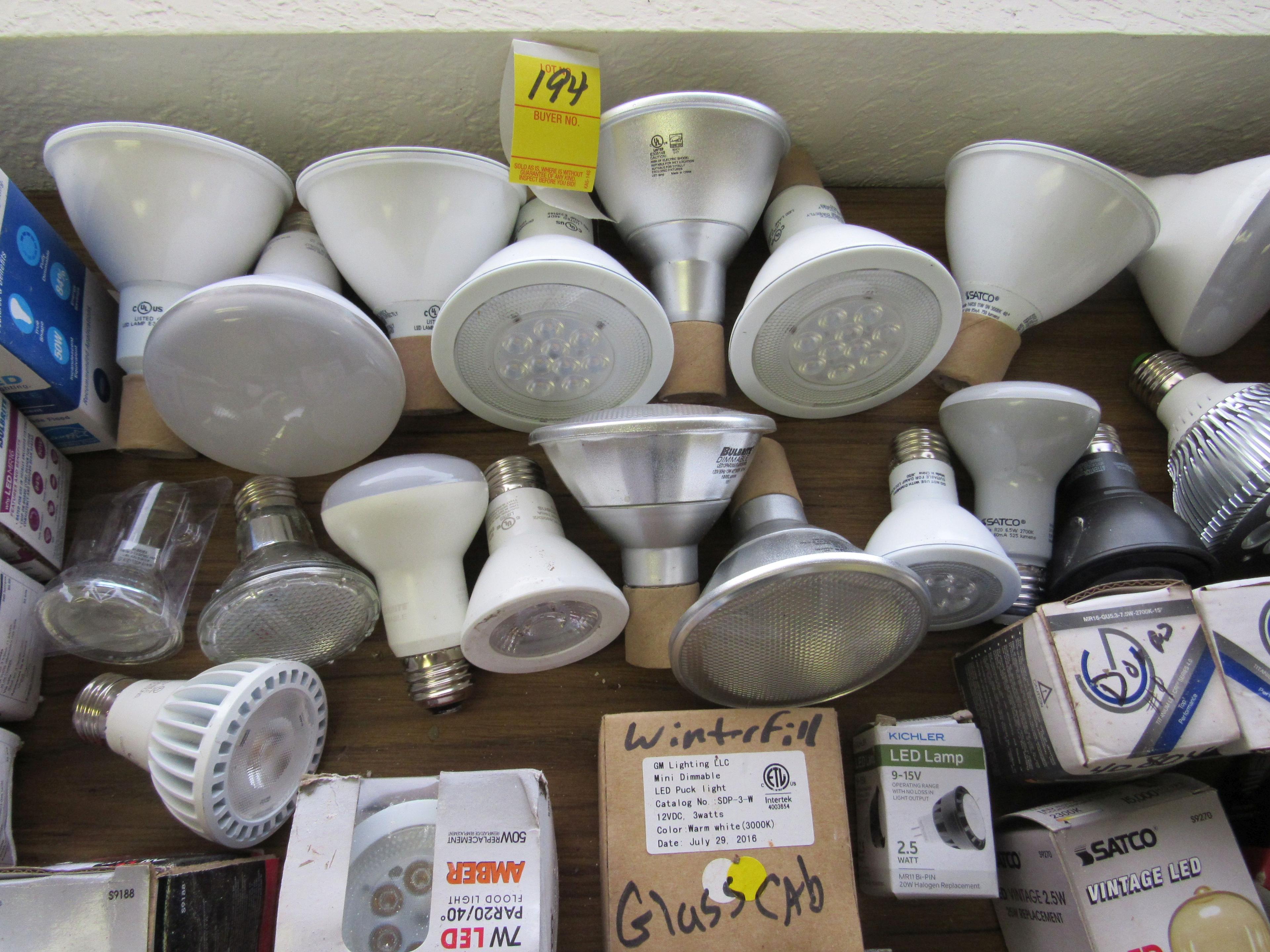 50+ new LED bulb assortment both loose and packaged some packages in rough shape