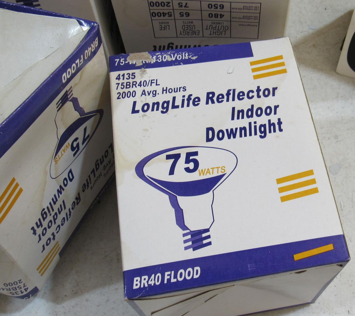 75 watt long life reflector downlight bulbs BR40Flood