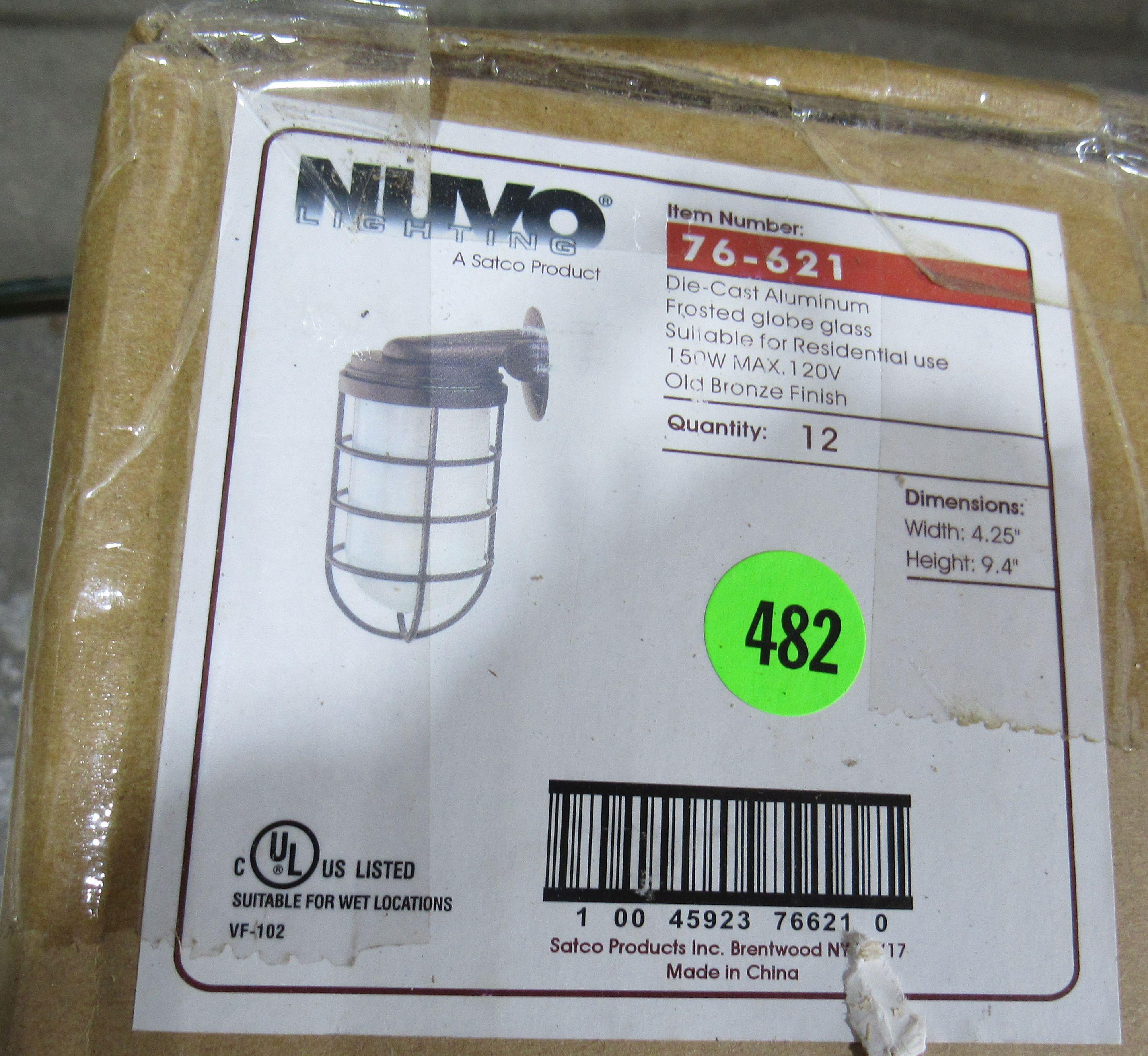 Nuvo 76-621 wall mount exterior black finish light for single bulb