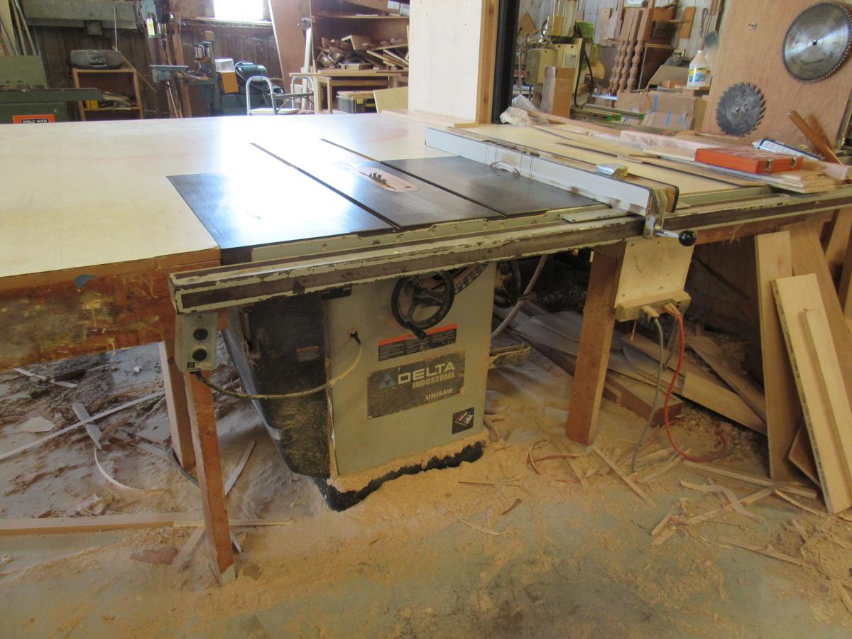 Delta 5hp 3ph Unisaw 12" table saw  with Biesemeyer 48" fence system