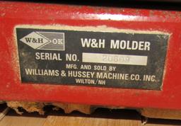 Williams & Hussing planer moulder machine