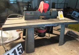 Craftsman deluxe router table with router (tests good)