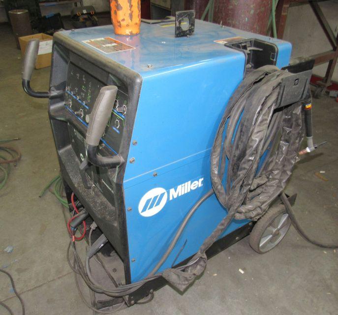 Miller Syncromatic 250-DX liquid cooled TIG welder with leads and bottle