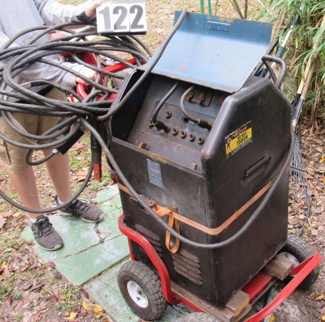 heavy duty ac/dc welding machine mounted on cart