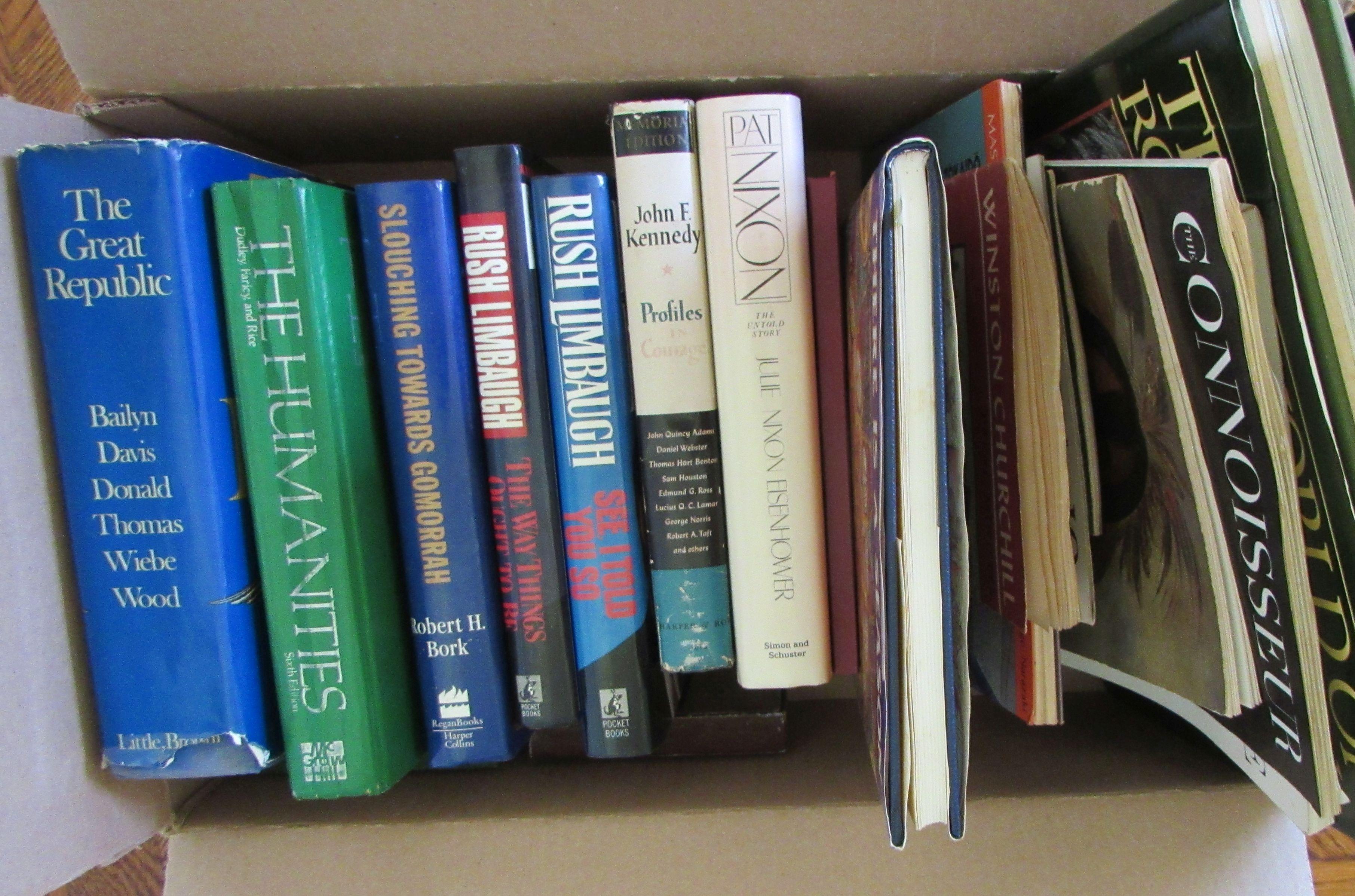 book collection - mixed novels, and coffee table books