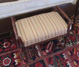 spindle leg foot stool  24" X 16" X 18"