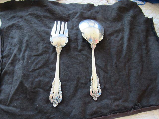 sterling silver spoon and fork set