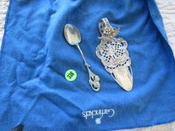 sterling silver spoon and pie server