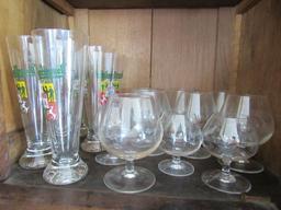 assorted stemware and glasses