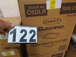 clear snap on flat lids by Dart 1000 per case