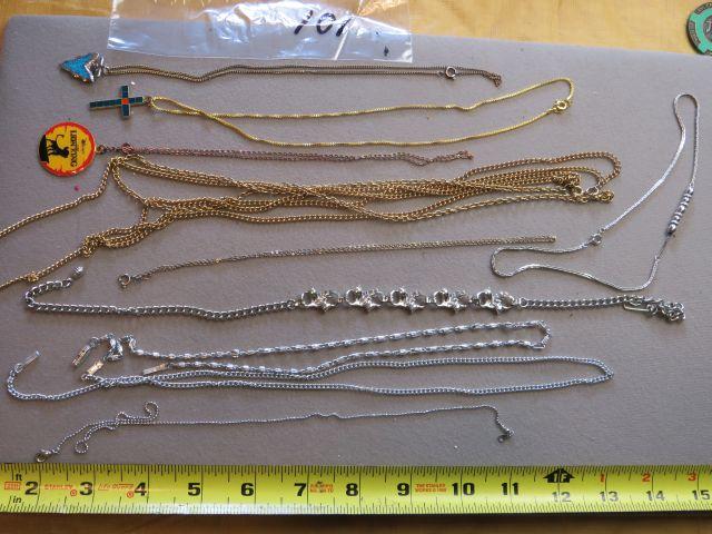 group of 10 neclaces mostly chain