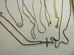 mixed chain necklaces group of 9