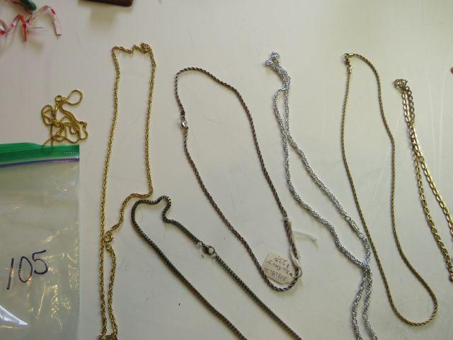 mixed chain necklaces group of 9