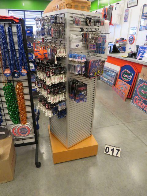 metal spinner display stand 22" w x 22" d x 60" high merchandise not included