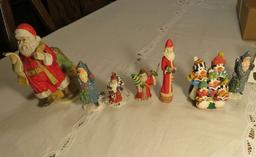 group of 7 Christmas figures