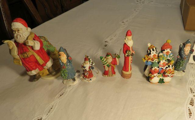 group of 7 Christmas figures