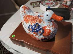 ceramic duck cookie jar