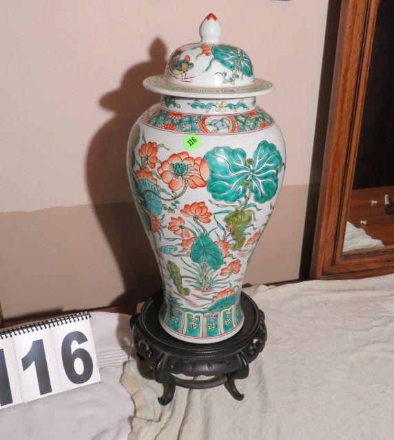 lidded oriental urn