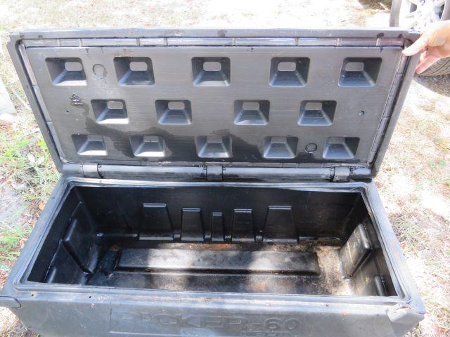 Heavy duty ABS plastic job box for mounting in truck bed
