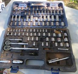 Kobalt 1/2" 3/8" 1/4" socket set few missing pieces but mostly complete