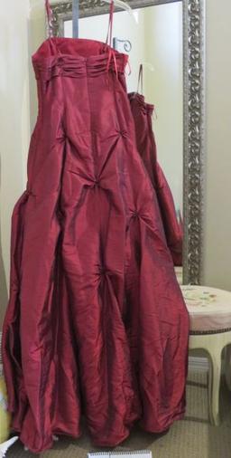 Xcite, size 16,  wine colored prom dress with spaghetti straps.  Plus size prom or pageant dress!  B