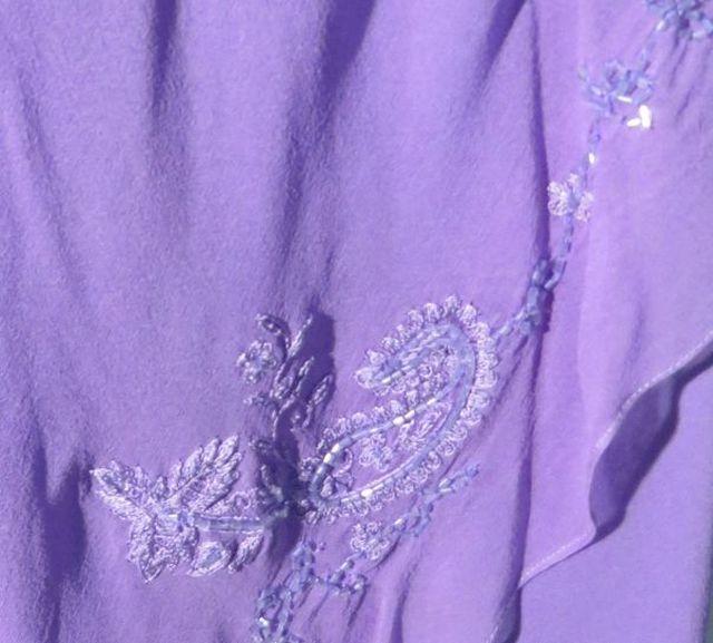 Hand made purple silk dress by Scala size XL new with tags