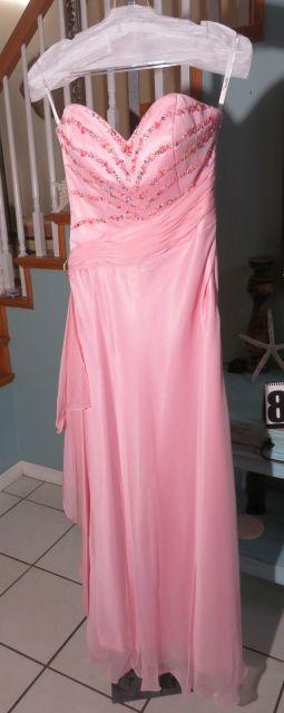 Xcite, size 6,  soft pink prom dress with rhinestone.