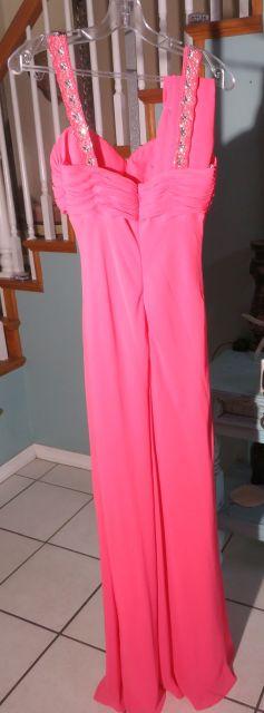 B' Dazzle, size 6,  Bubble Gum Pink dress. Rhinestone straps.