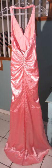 Kiss Kiss party dress by Mary's, Size 2, Pink halter style. Sequined with lots of shine. Bust 33.5;