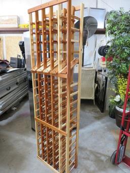 wood wine rack 20" wide by 72" high