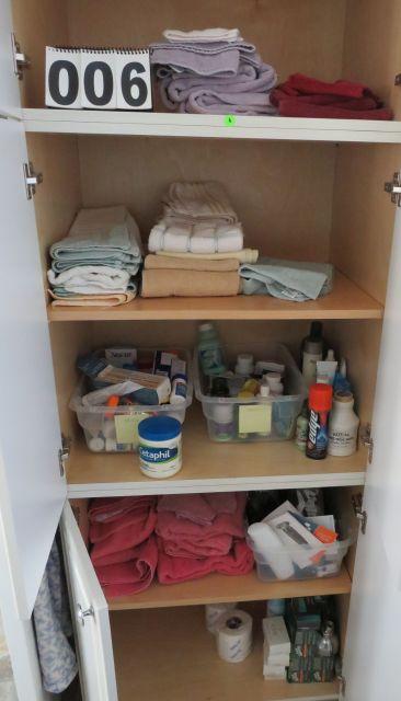 Master Bathroom closet, linens, towels