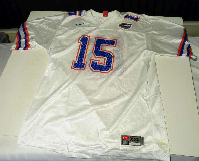 white #15 Florida Gators Jersey by Nike size XXL