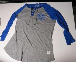 UofF laceup blue gray T-shirt  "Royal & Orange" Ladies size L