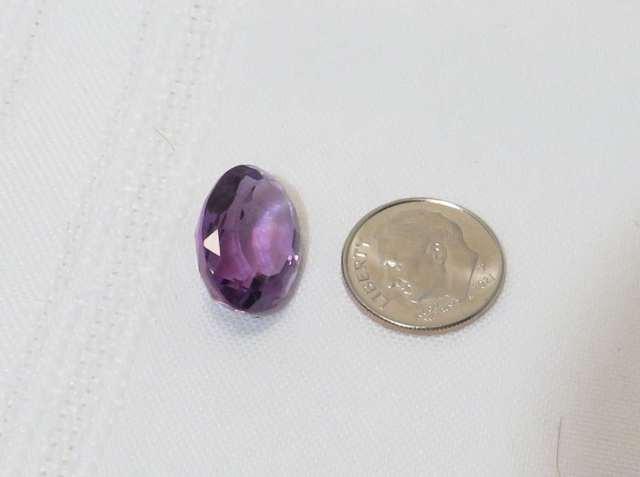 amethyst brilliant cut 13.15mm x 23.15mm  13.7ct