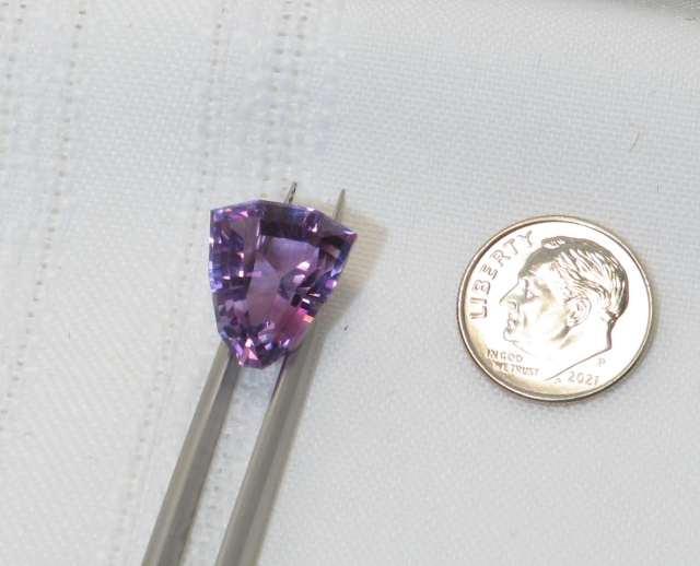 amethyst trillion cut 13.43mm x 15.81mm triangular shape 9.7ct