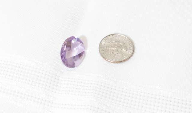 amethyst brilliant cut oval shape light pink 13.34mm x 17.43mm 12.3ct